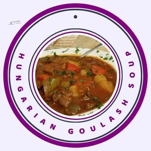 an image of a bowl of Hungarian Goulash Soup