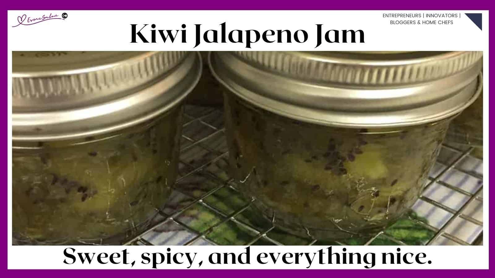 an image of 125ml Console jars filled with Kiwi Jalapeno Jam