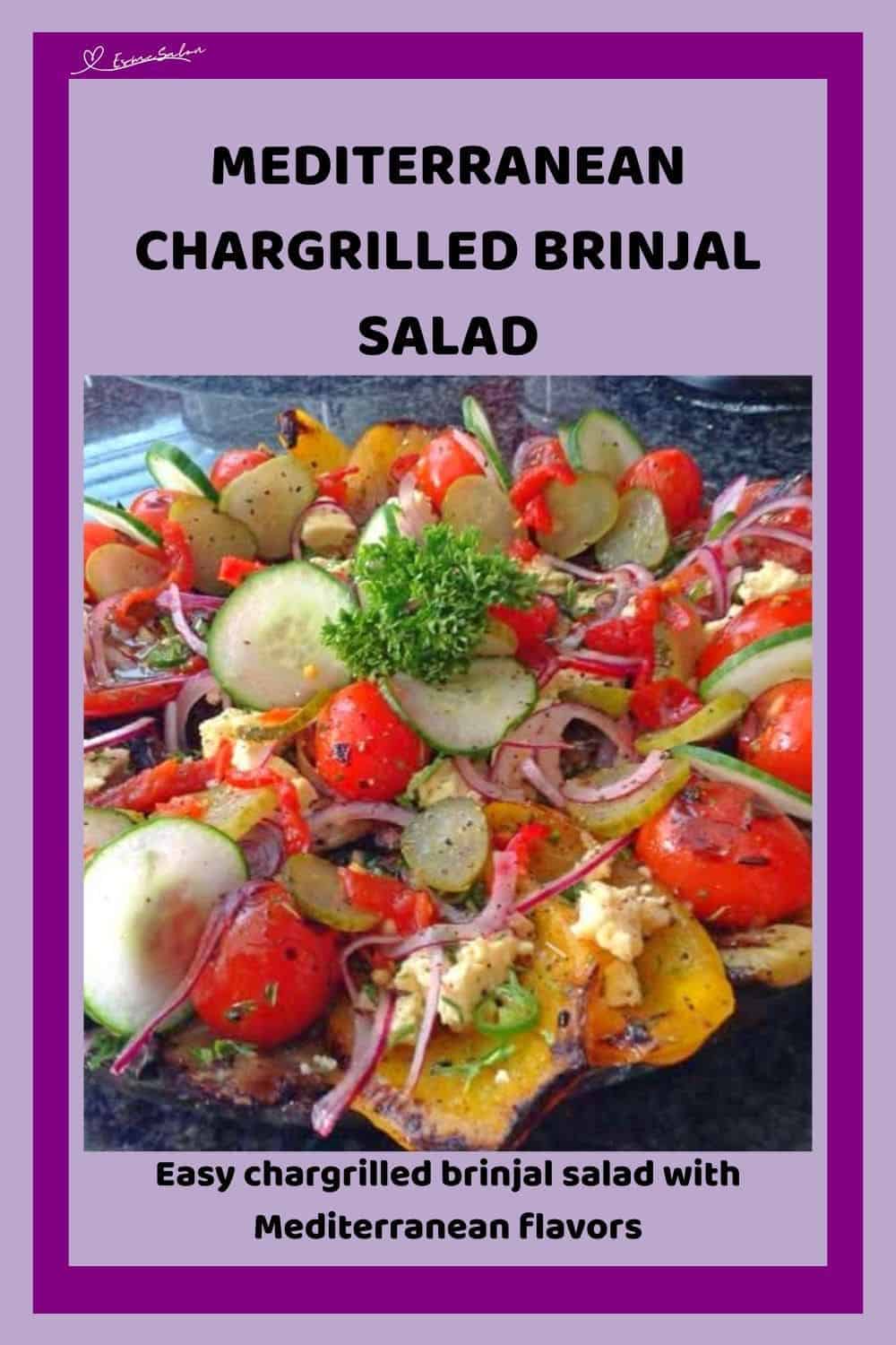 an image of a plate of Chargrilled Brinjal Salad