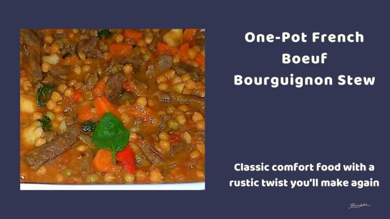 an image of a dish with Boeuf Bourguignon