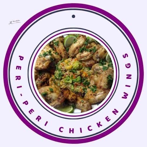 an image of Peri-Peri Chicken Wings on a white platter