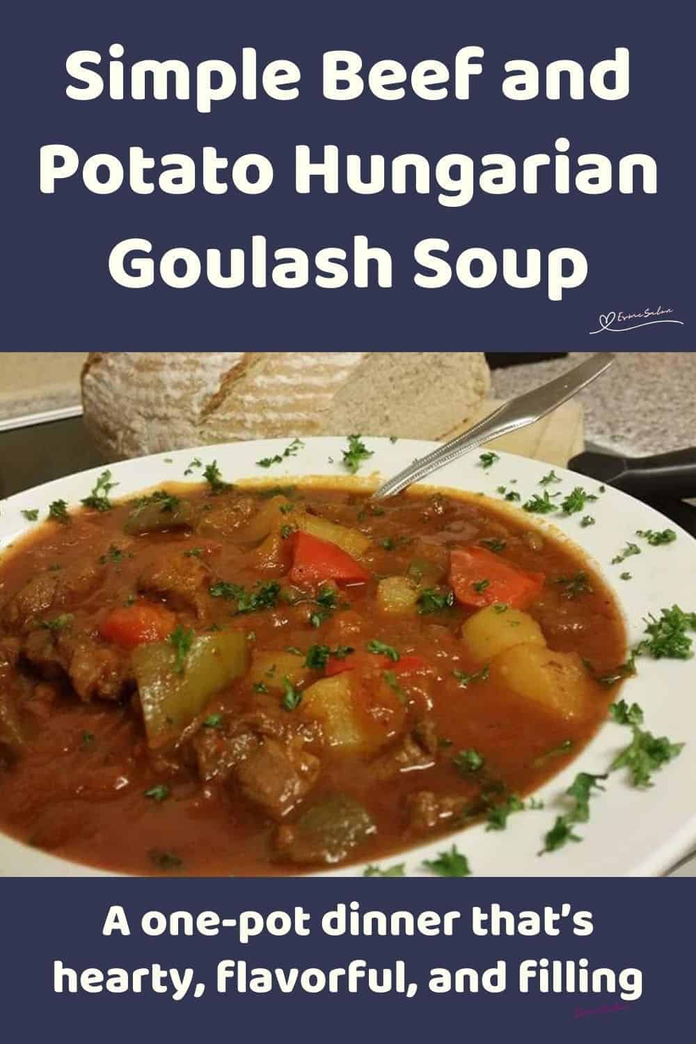 an image of a bowl of Hungarian Goulash Soup