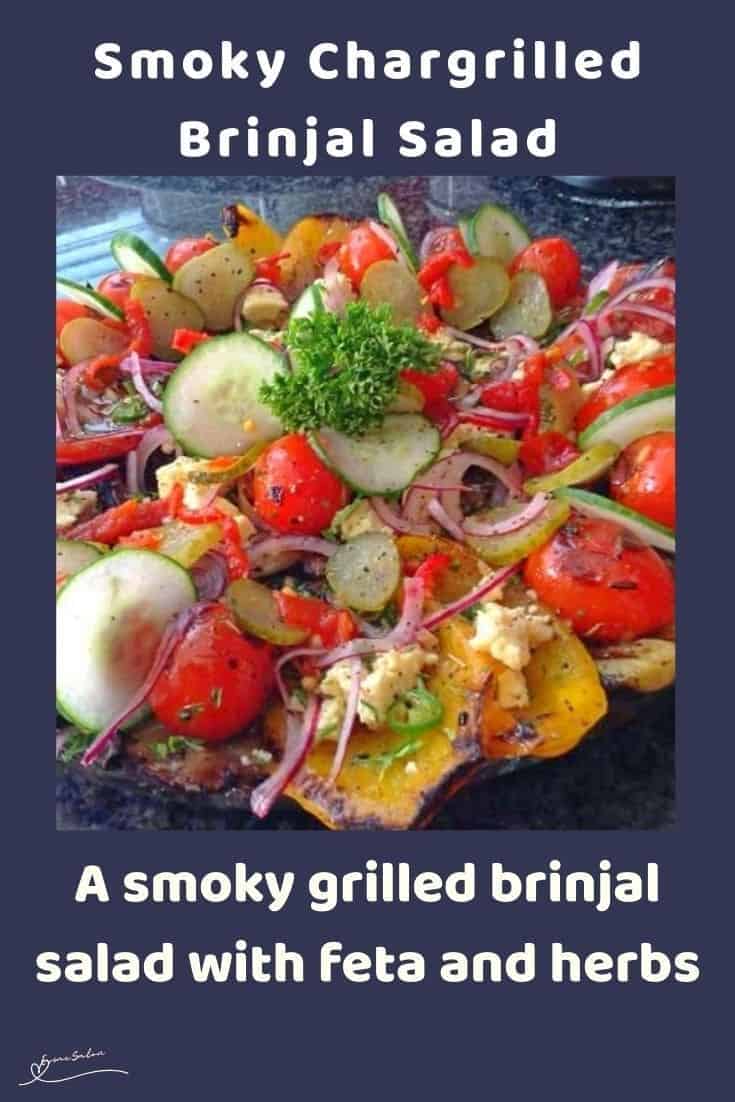 an image of a plate of Chargrilled Brinjal Salad