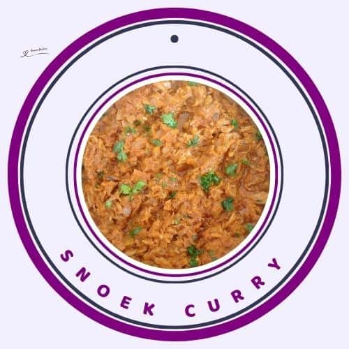 an image of South African Snoek Curry and garnished with Coriander