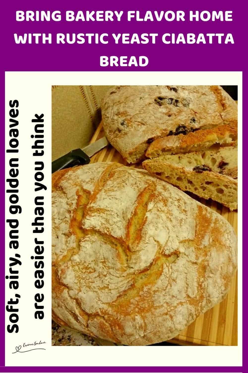 an image of a Rustic Yeast Ciabatta Bread