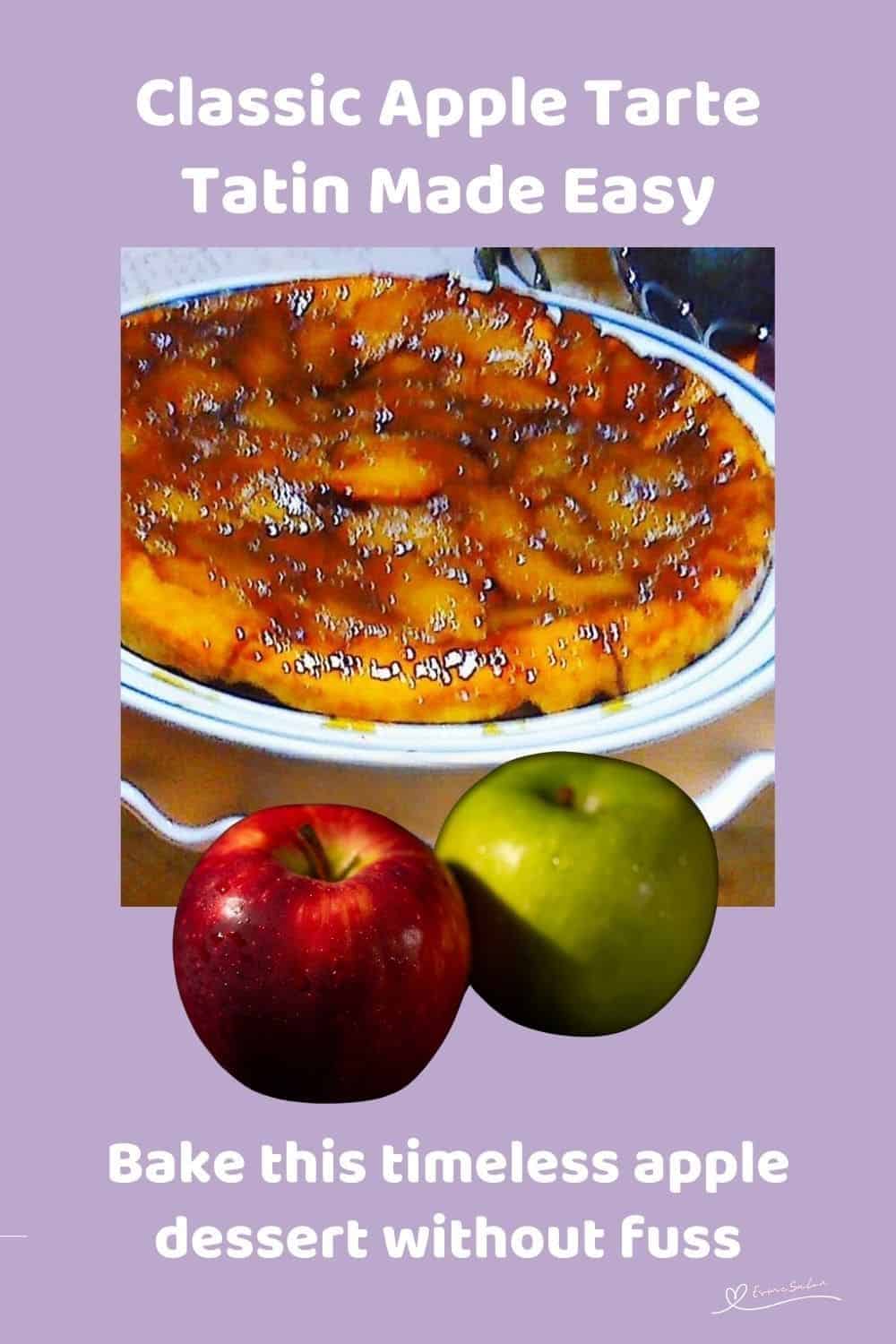 an image of an Apple Tarte Tatin, A French upside down apple cake