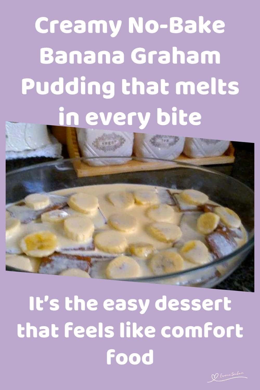 an image of a no bake No-Bake Banana Graham Pudding