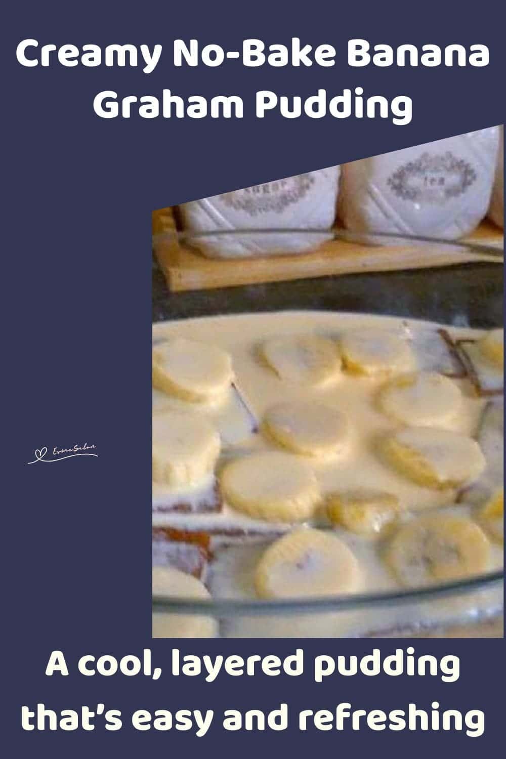 an image of a no bake No-Bake Banana Graham Pudding