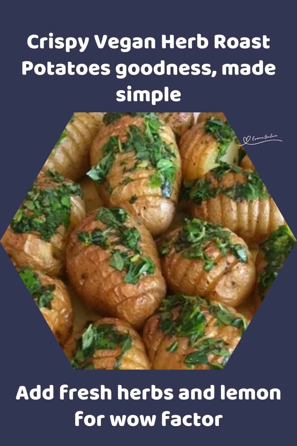 an image of Vegan Herb Roast Potatoes in a white dish