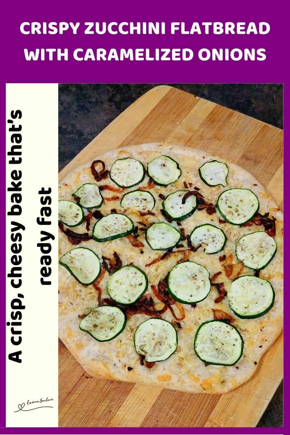 an image of a Zucchini Flatbread with caramelized onion
