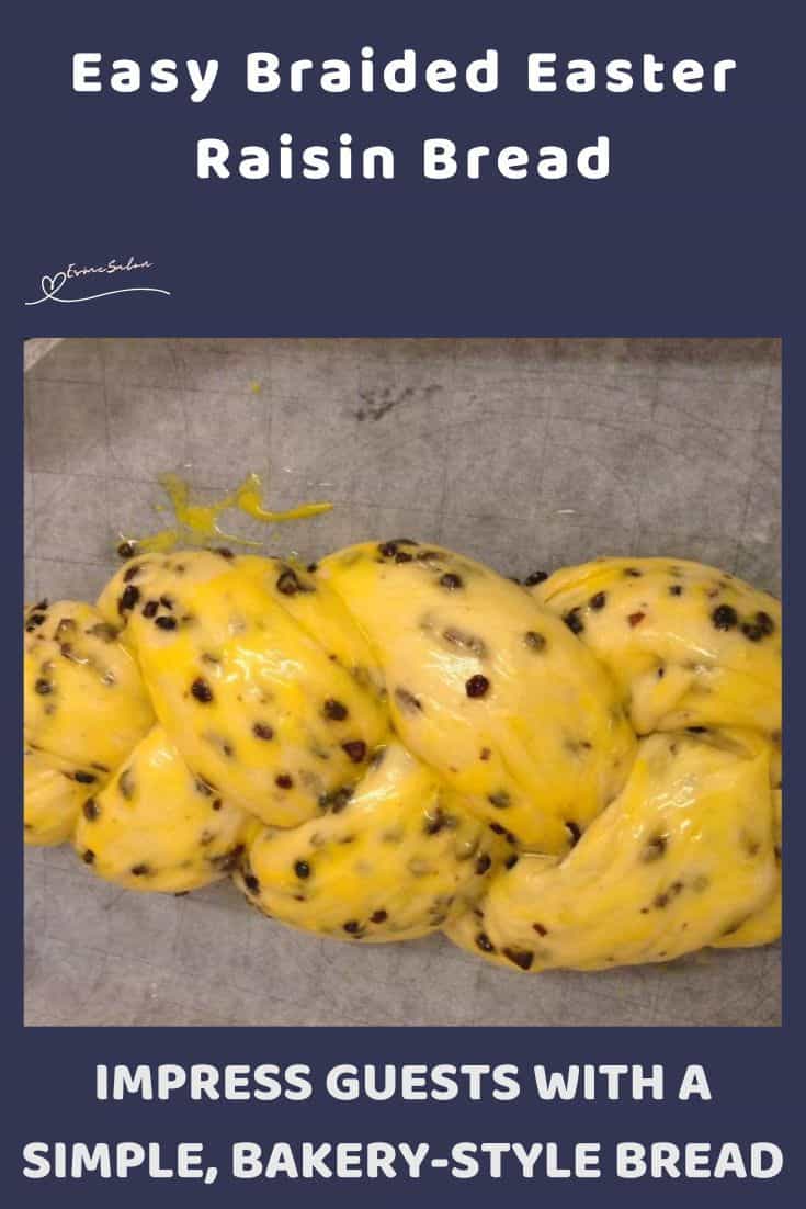 an image of an Easter Braided Raisin Bread