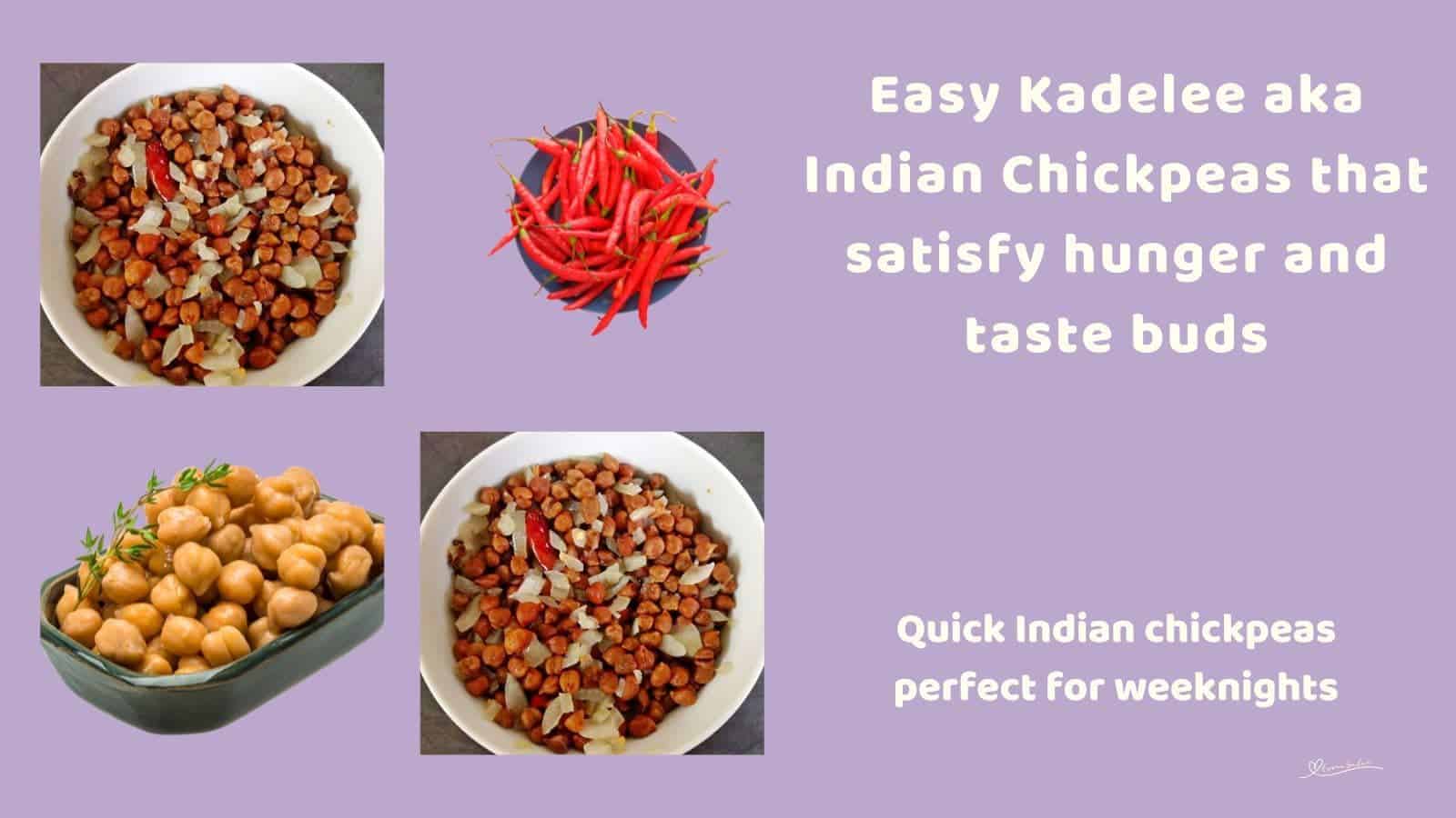 an image of a while bowl with Kadelee aka Indian Chickpeas, onion and chili