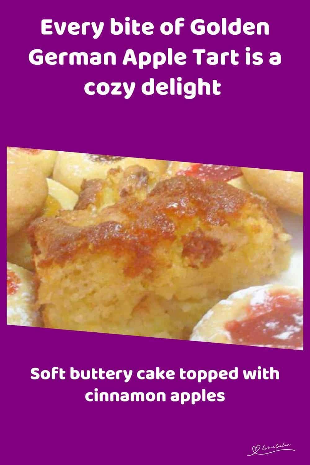 an image of a block of German Apple Tart