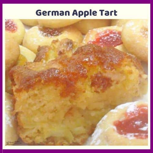 an image of a block of German Apple Tart
