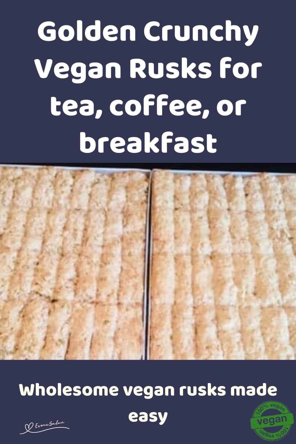 an image of Crunchy Vegan Rusks in the baking tray and oven