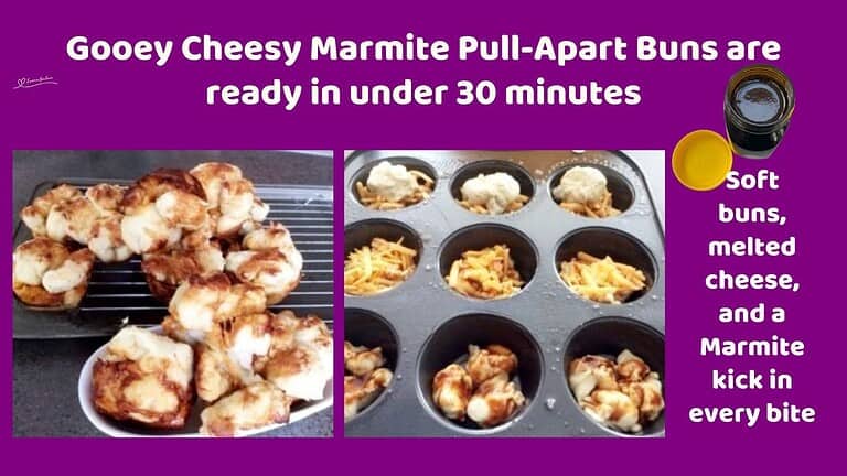 an image of Cheesy Marmite Pull-Apart Buns