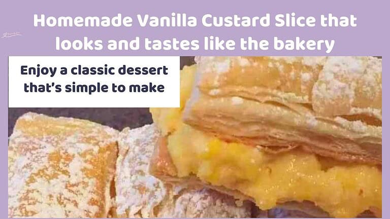 an image of Vanilla Custard Slices dusted with powdered sugar