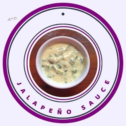 an image of a white bowl with Jalapeño Sauce