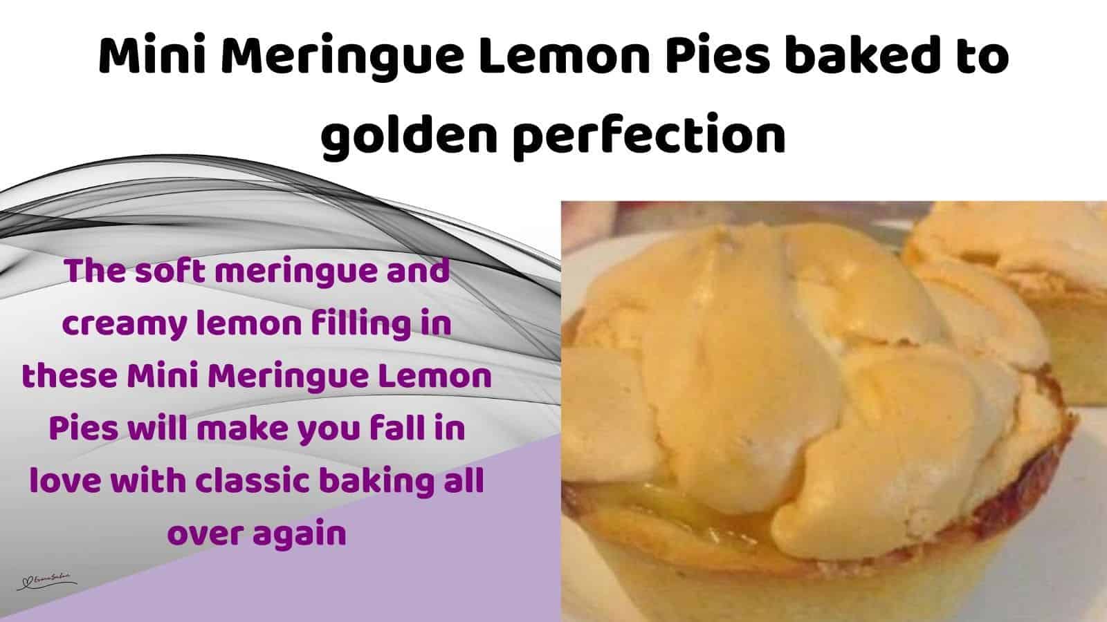 an image of a single Mini Meringue Lemon Pie