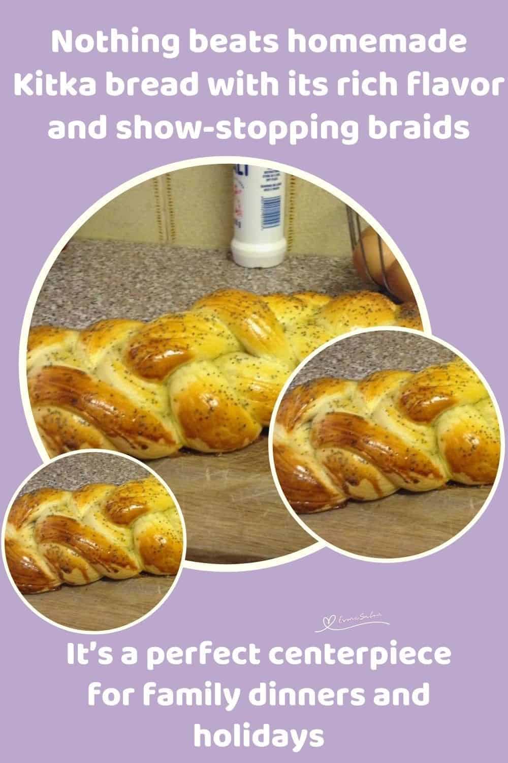 an image of a Kitka Bread, a traditional braided bread