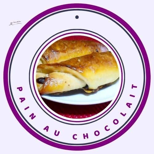 an image of 2 Pain Au Chocolait on a white plate