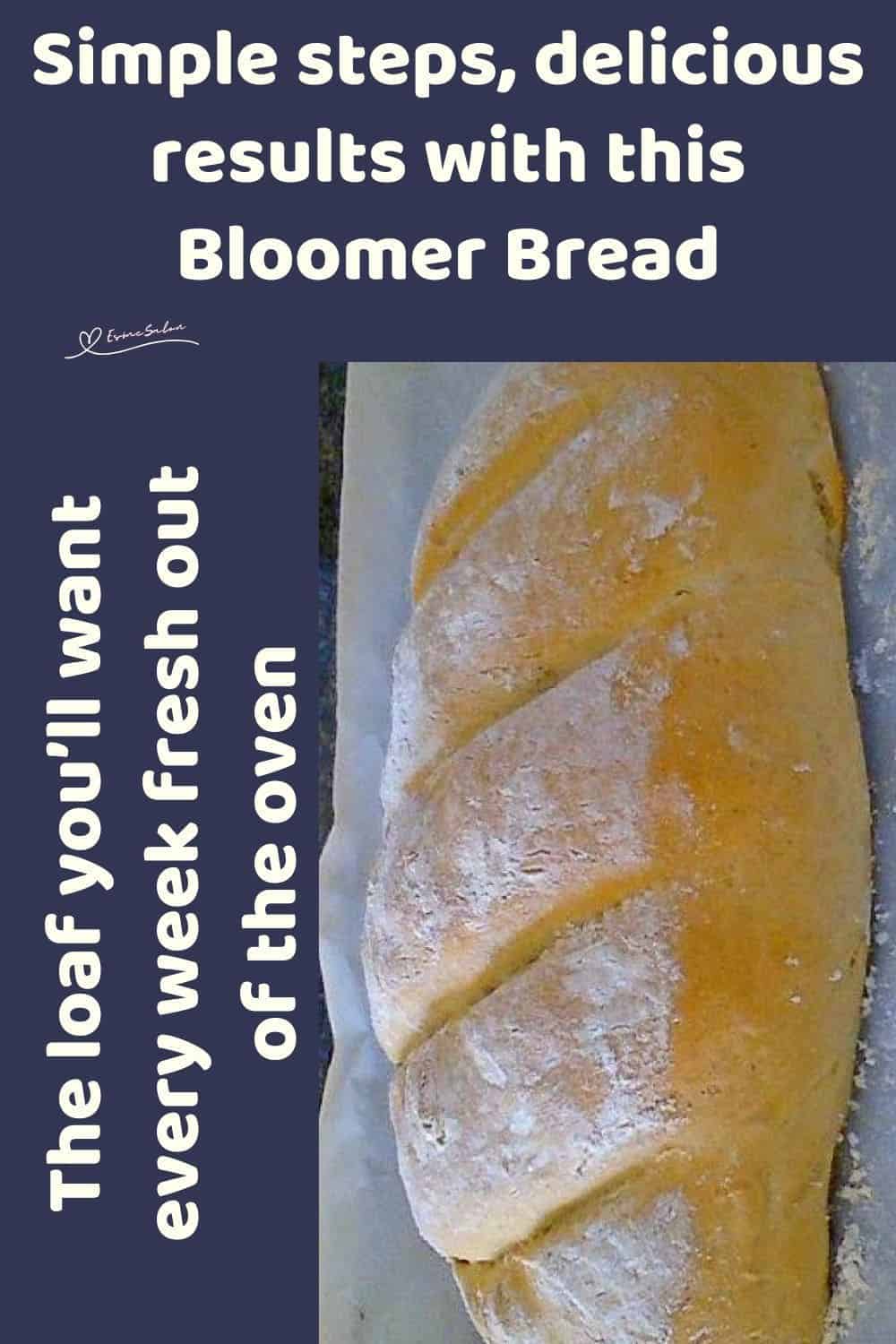 an image of a single Bloomer Bread with flour top