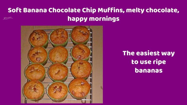 an image of Banana Chocolate Chip Muffins on a cooling wire rack