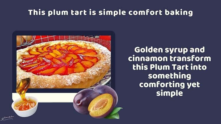 an image of a Plum Tart in a short-crust pastry