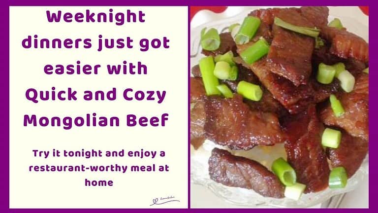 an image of Quick and Cozy Mongolian Beef garnished with scallions