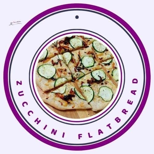 an image of a Zucchini Flatbread with caramelized onion