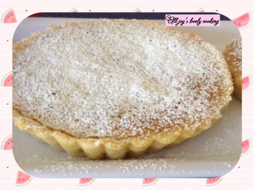 Bakewell Tarts with scatter with chopped almonds or flaked almonds