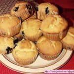 A plate filled with Blueberry muffins