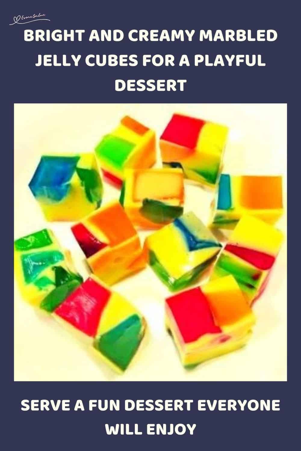 an image of brightly colored Marbled Jelly Cubes