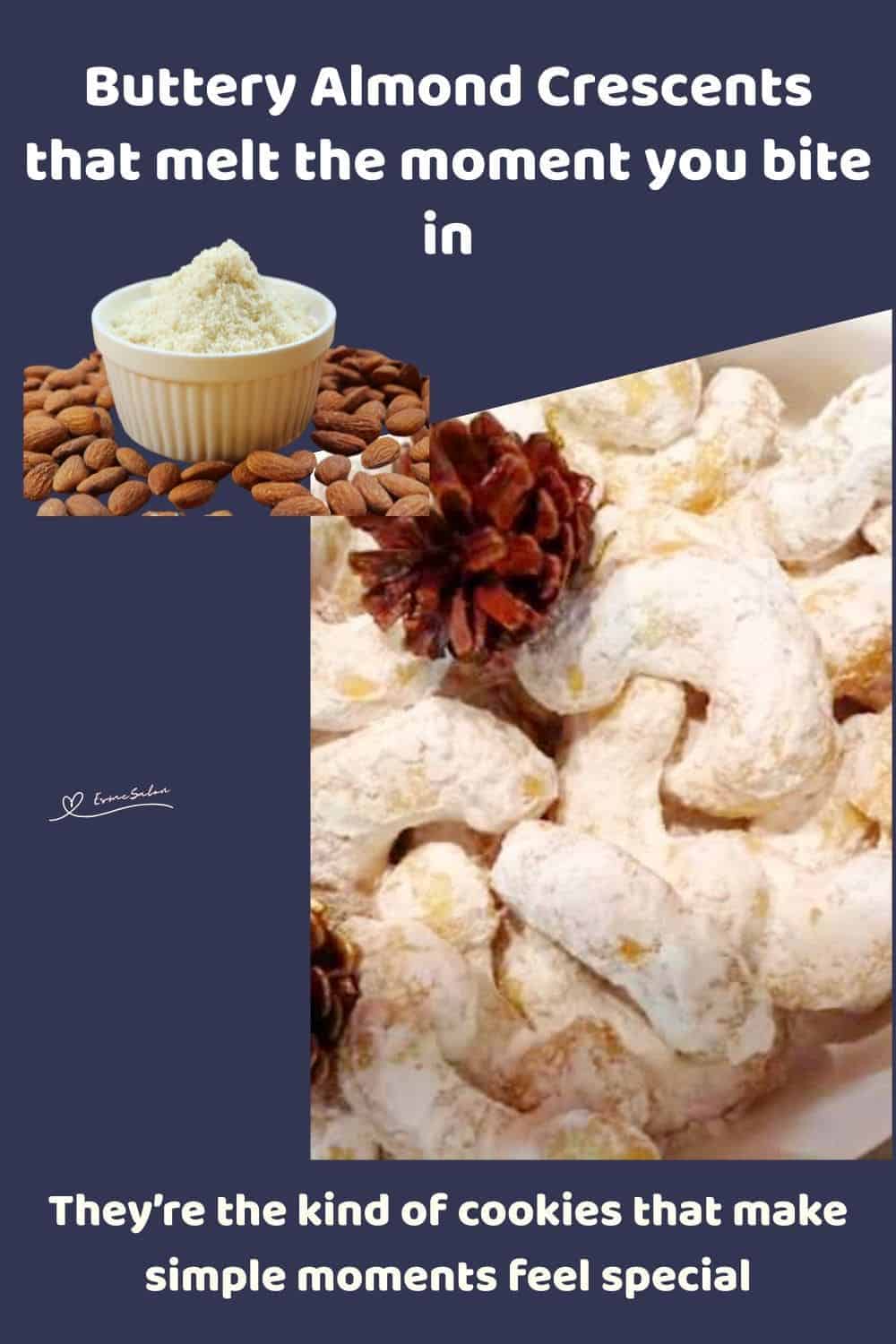 an image of Almond Crescents cookies
