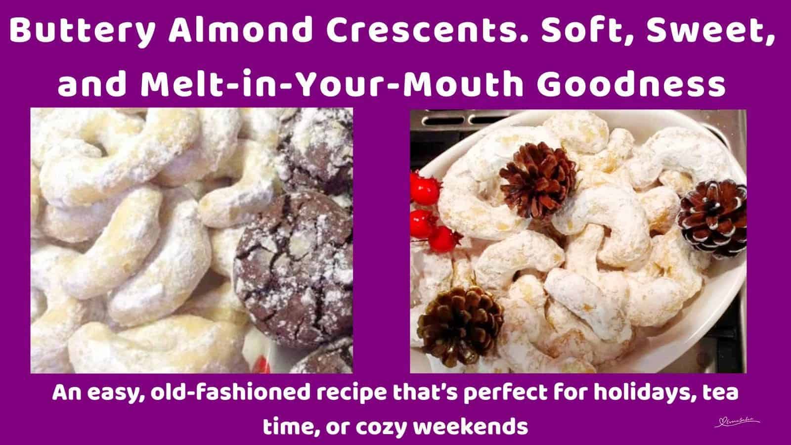 an image of Almond Crescents cookies