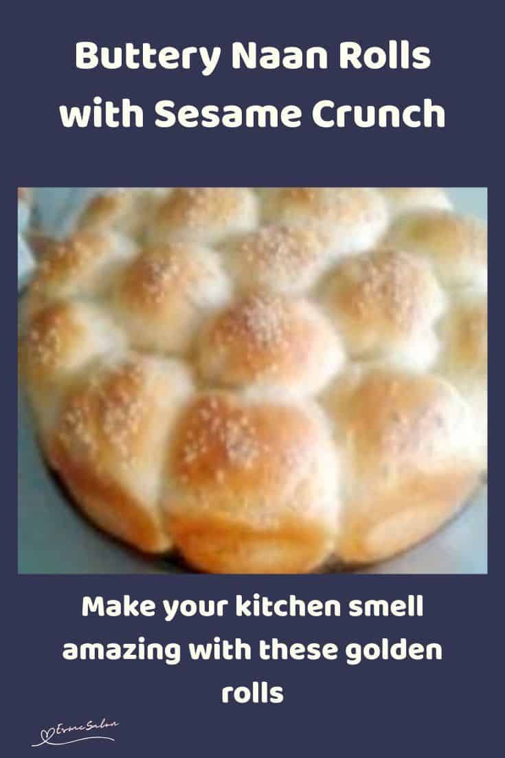 an image of Naan Rolls baked in a round baking pan