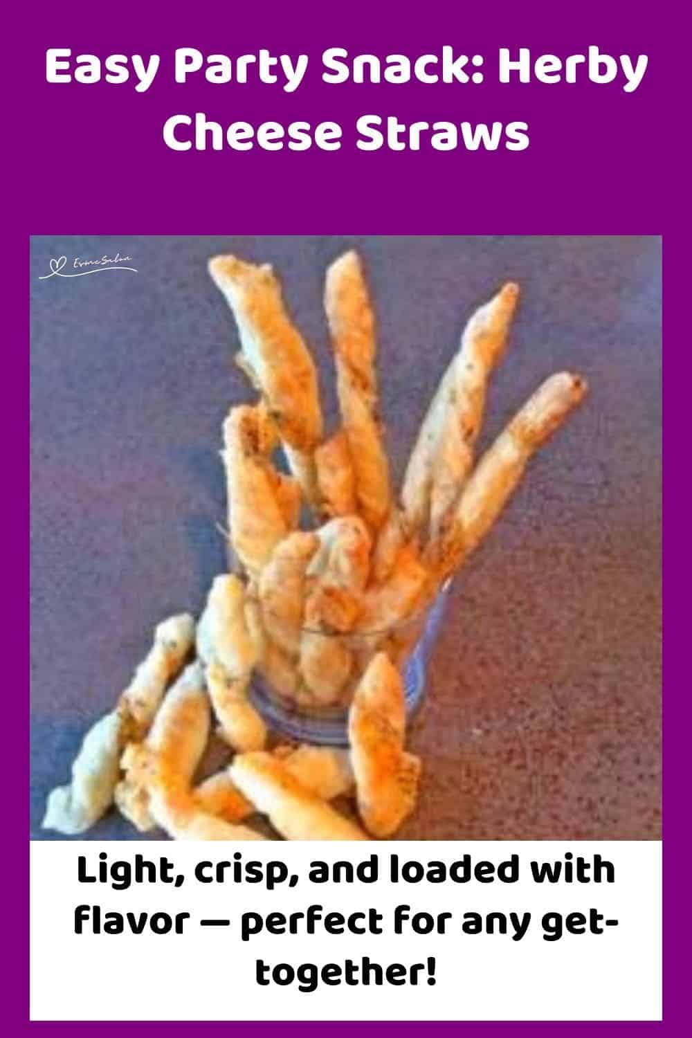 an image of Herby Cheese Straws in a glass