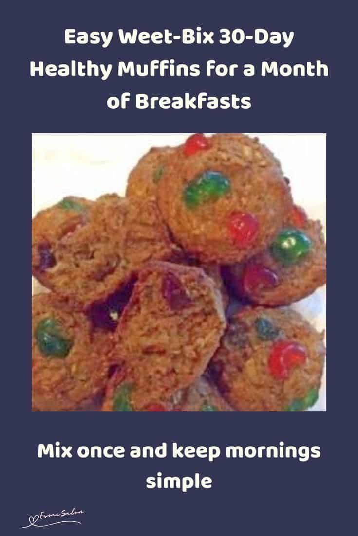 an image of 30-Day Healthy Muffins studded with green and red glazed cherries