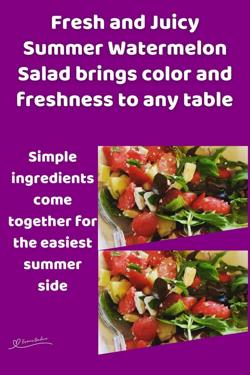 an image of a tasty and vibrant Watermelon Salad