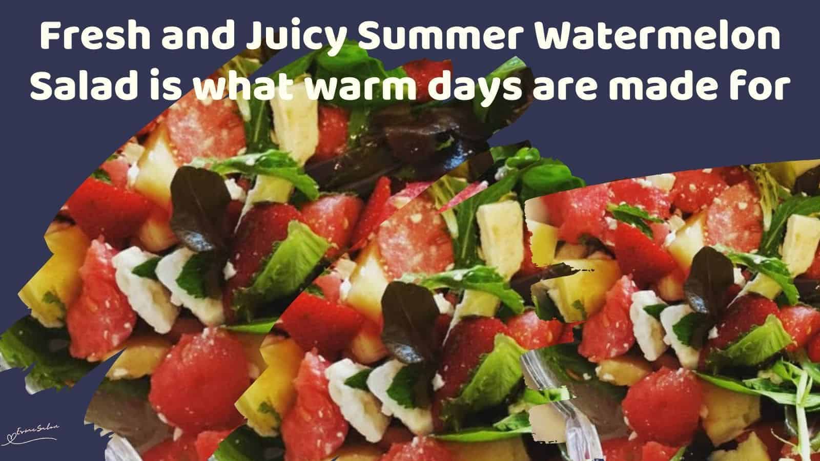 an image of a tasty and vibrant Watermelon Salad