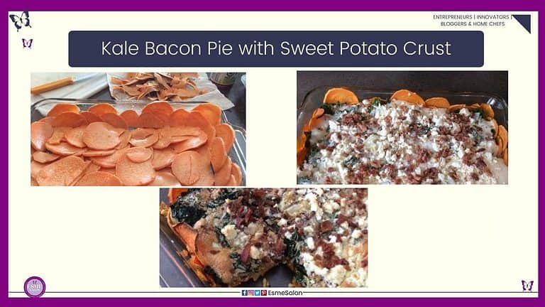 Kale Bacon Pie with Sweet Potato Crust