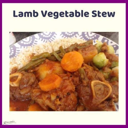 an image of a plate of Lamb Vegetable Stew