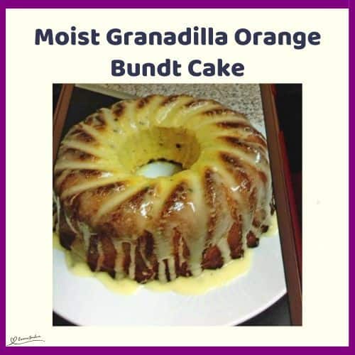 an image of a Moist Granadilla (Passion fruit) Orange Bundt Cake