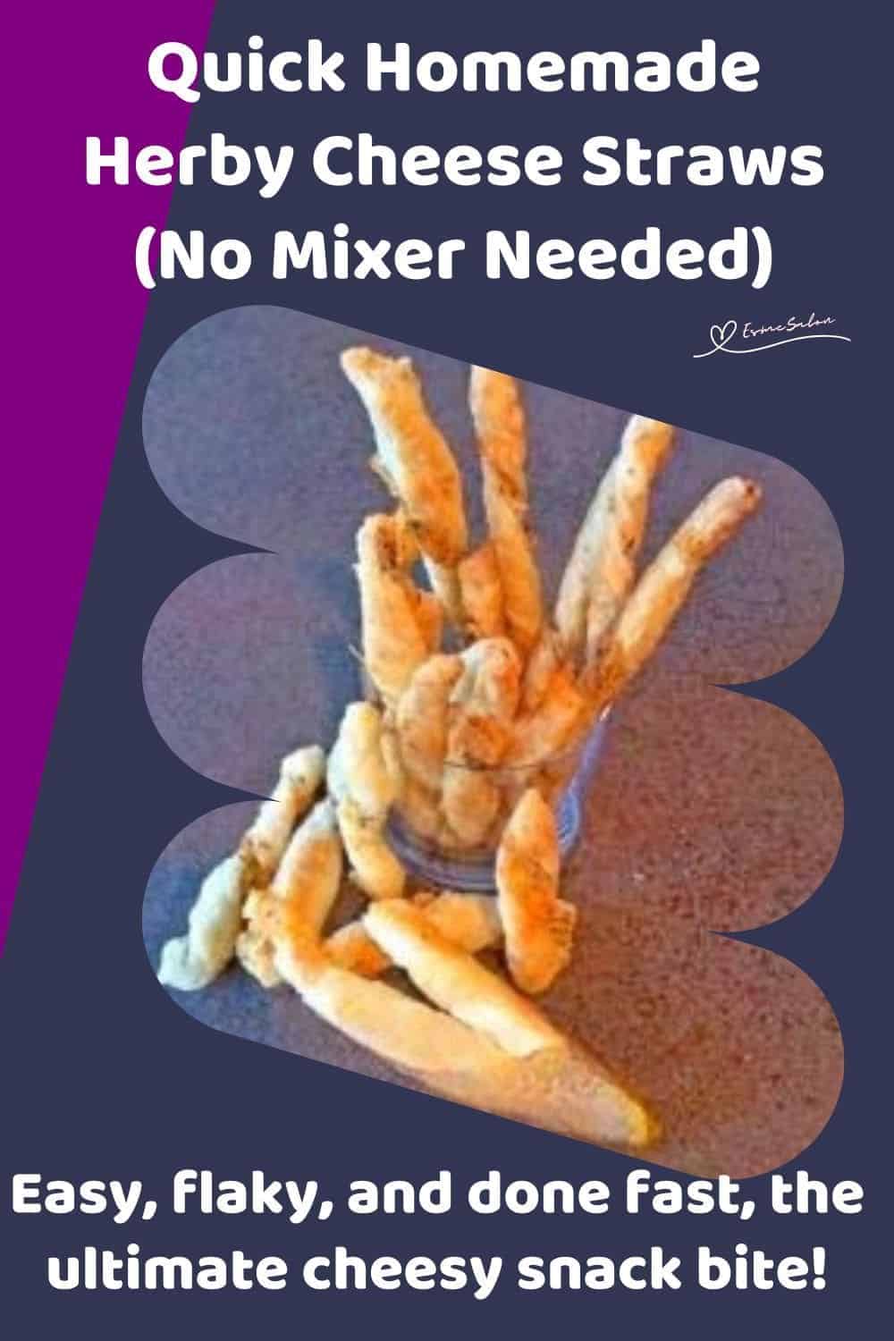 an image of Herby Cheese Straws in a glass