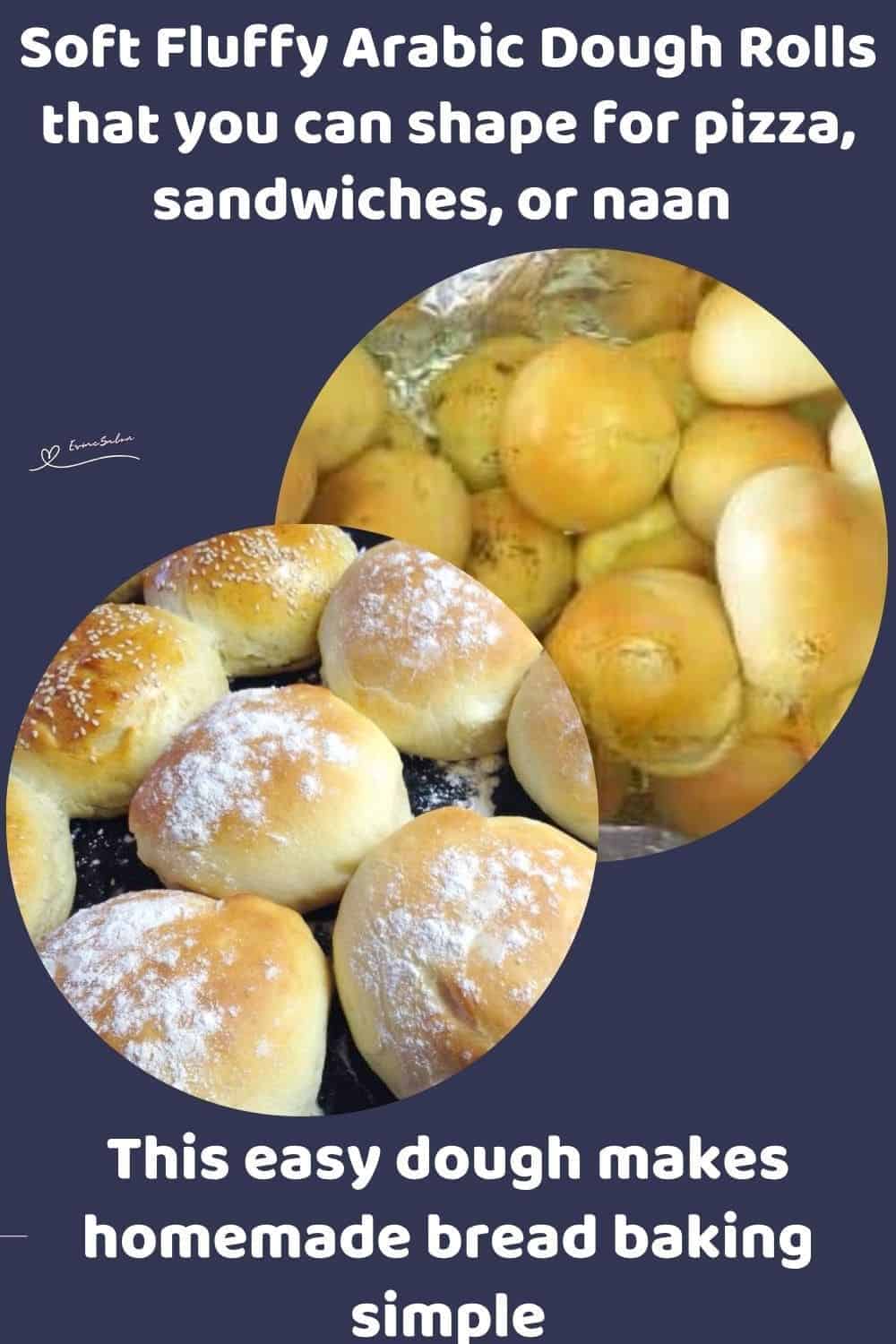 an image of a batch of Arabic Dough Bread Rolls