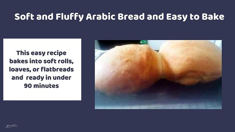 an image of 2 Soft and Fluffy Arabic Bread rolls