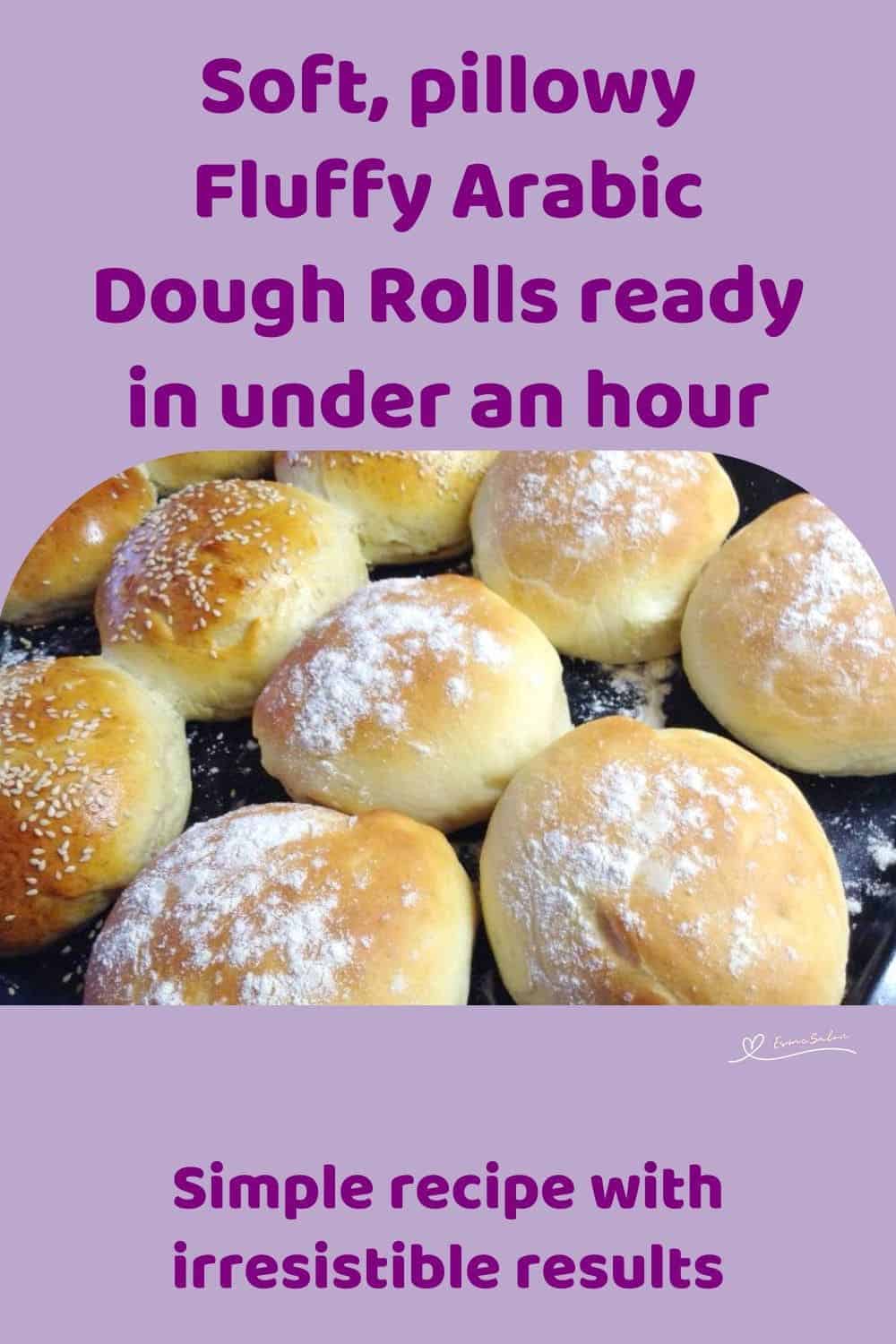 an image of a batch of Arabic Dough Bread Rolls