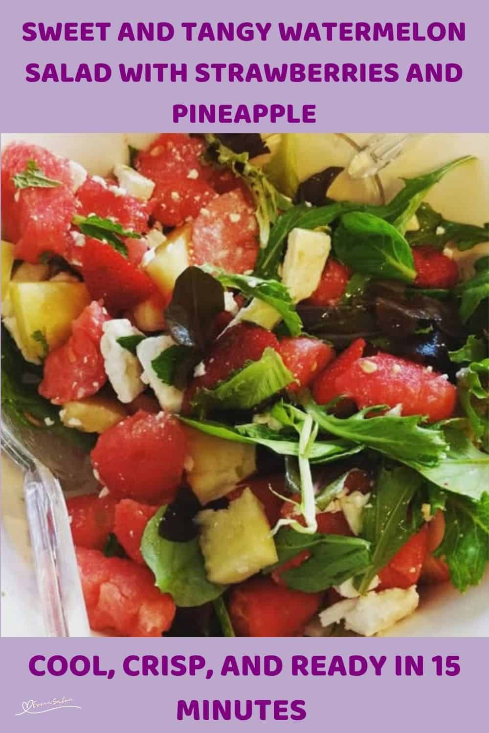 an image of a tasty and vibrant Watermelon Salad
