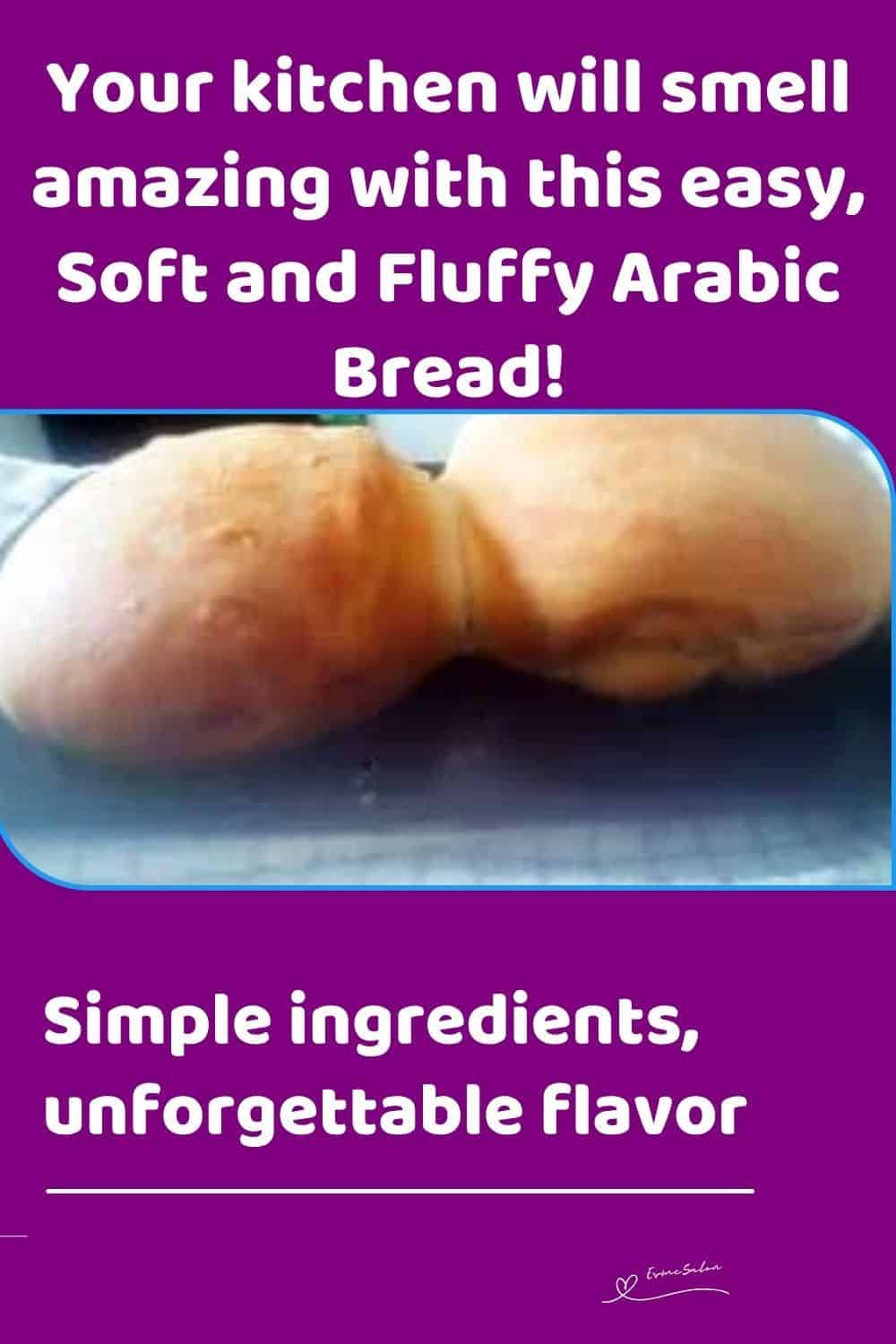 an image of 2 Soft and Fluffy Arabic Bread rolls