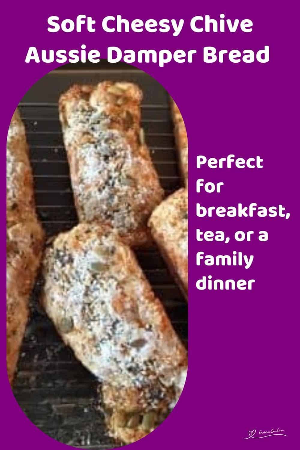 an image of Cheesy Chive Aussie Damper Bread on a cooling rack